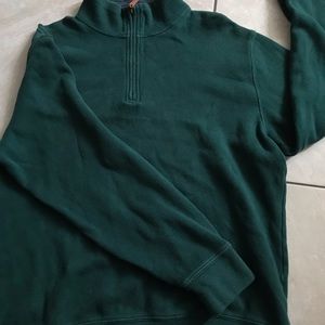 Forest green half zip up